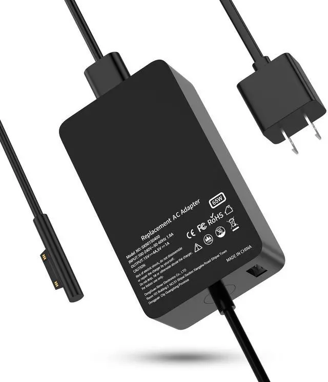 Main image of 65W Replacement for Surface Pro 7 Charger Microsoft Surface Pro 11,10, 9, 8, 7+, 7, 6, 5, 4, 3, X, Go, Laptop 7, 6, 5, 4, 3, Studio, Book 3, 2, 1, Tablet Computer 65W AC Adapter Power Supply 44W, 36W