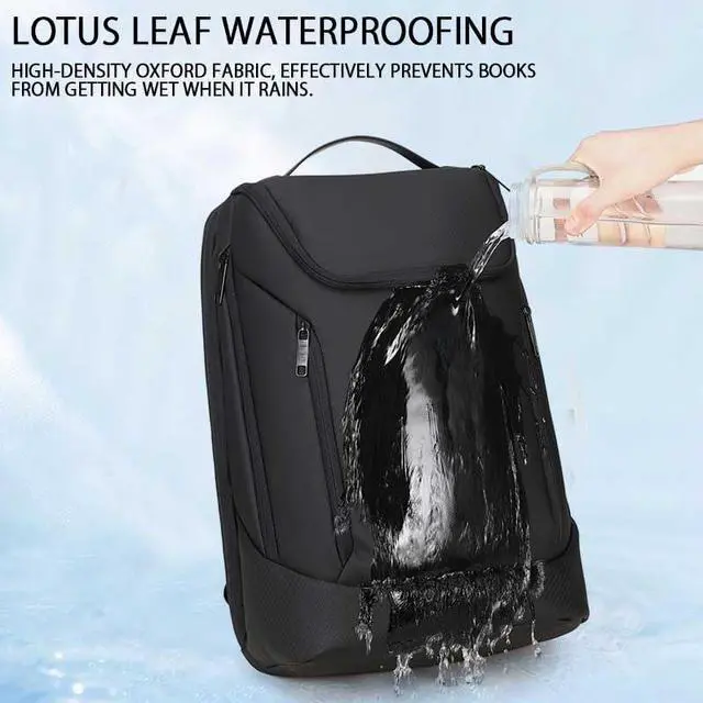 Alt view image 5 of 5 - SAIA TIAN Shockproof Waterproof Laptop Backpack, 17-Inch Anti-Scratch Travel Backpack with Large Storage(Black/Gray/Green) (Black)