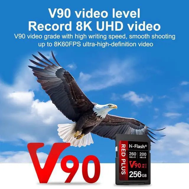 Alt view image 2 of 5 - 256GB SD V90 Memory Card  260MB/s Read, 200MB/s Write | Ideal for 4K/8K, HDR, and 360º Video | High-Performance SD Card for Cameras, Photographers & Content Curators