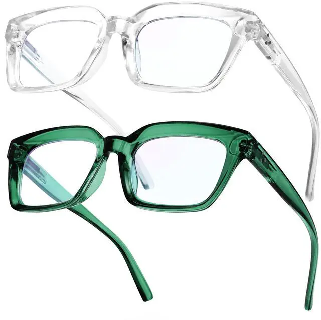 Main image of IBOANN Oversized Blue Light Glasses for Woman, Funky Fashion Glasses With Preppy Look, Reduce Screen Fatigue Computer Glasses