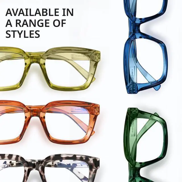 Alt view image 2 of 5 - IBOANN Oversized Blue Light Glasses for Woman, Funky Fashion Glasses With Preppy Look, Reduce Screen Fatigue Computer Glasses