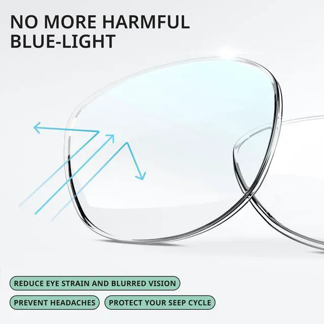 Alt view image 4 of 5 - IBOANN Oversized Blue Light Glasses for Woman, Funky Fashion Glasses With Preppy Look, Reduce Screen Fatigue Computer Glasses