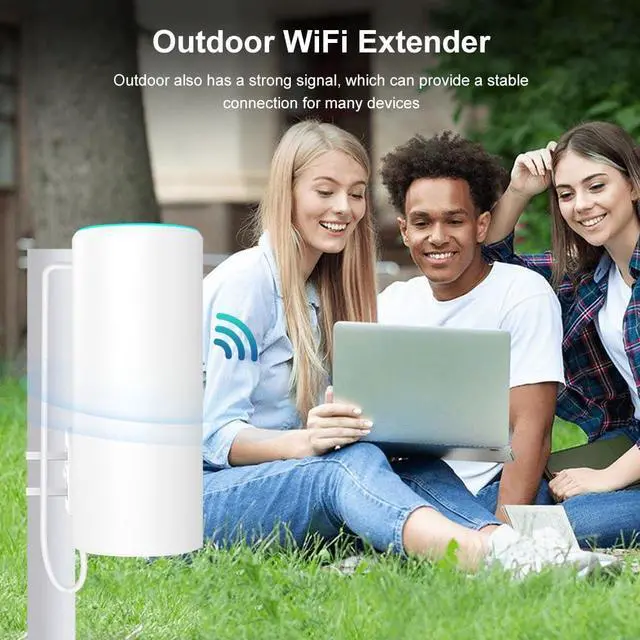 Alt view image 5 of 5 - AC1200 Outdoor WiFi Extender, 2-Minute Quick Pairing, Dual-Band,AP&Repeater,Up to 85 m,65 Devices, One Ethernet Port (RJ45)Home Signal Booster