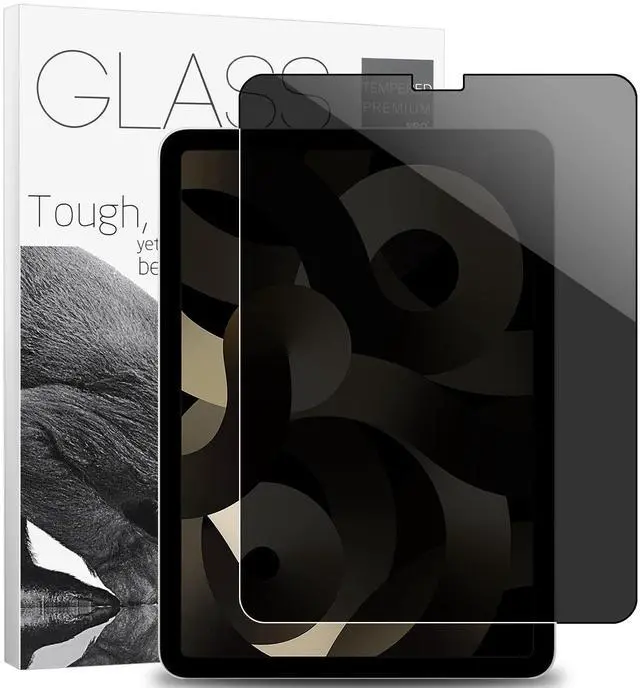 Main image of Privacy Screen Protector for iPad Pro Tablet (Air 5/4, 10.9 Inch, 2022/2020 Released), Scratch Resistant 9H Hardness iPad 10.9" Tablet Screen Film Guard, iPad 10.9in Screen Filter Bubble Free