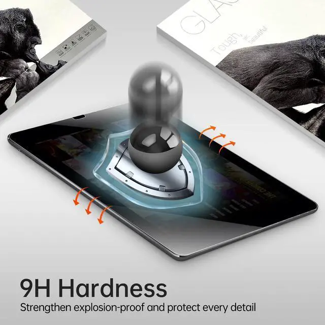 Alt view image 5 of 5 - Privacy Screen Protector for iPad Pro Tablet (Air 5/4, 10.9 Inch, 2022/2020 Released), Scratch Resistant 9H Hardness iPad 10.9" Tablet Screen Film Guard, iPad 10.9in Screen Filter Bubble Free