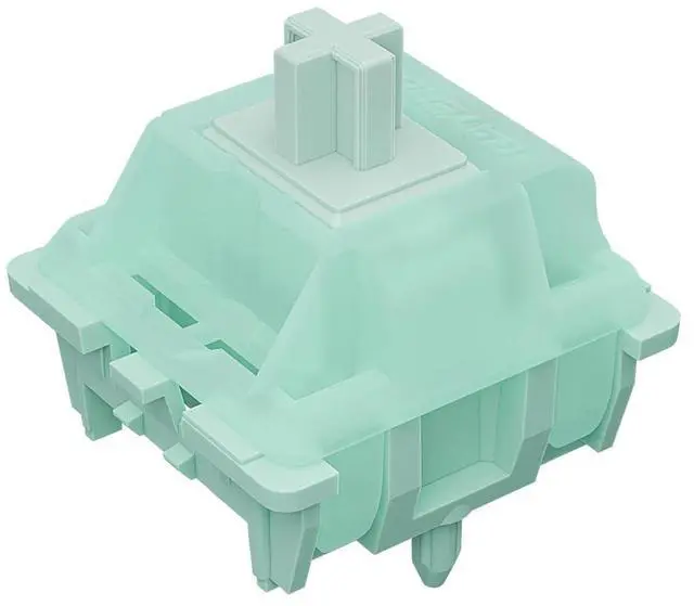 Main image of Gateron Jade Mint Keyboard Switches, Linear RGB LED 5 Pin 22mm Dual-Stage Spring Factory Pre-lubed 55gf Switches for Mechanical Keyboard(90PCS)