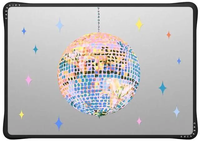 Main image of CASETiFY Impact MacBook Air 15" (M2-M4) Case [Cushioned Impact Corners/Scratch-Resistant/Anti-Slip Grip] - Disco - Clear Black