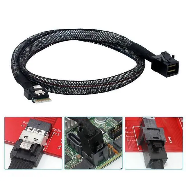 Alt view image 4 of 5 - chenyang Mini SAS SFF-8654 38Pin Host to SFF-8643 Target Data Server Disk Raid Cable 50cm