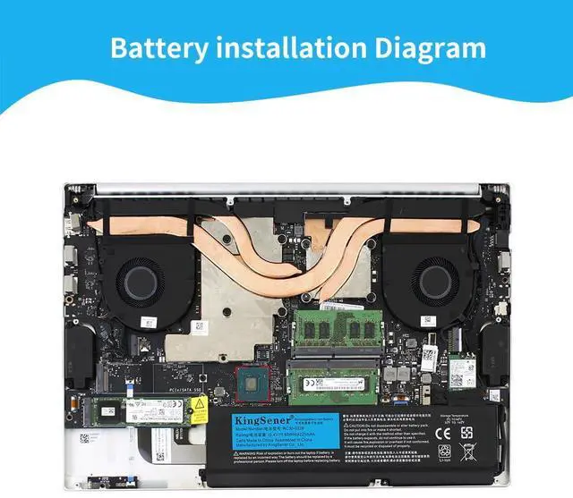 Alt view image 4 of 5 - KingSener RC30-0328 Laptop Battery for Razer Blade 15 2020 RZ09-0328 RZ09-03304x RZ09-03305x RZ09-0330x 15.4V 65Wh 4221mAh