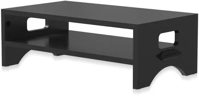 Alt view image 3 of 5 - Pholiten Monitor Stand Riser, Desktop Stand, Computer Stand, Ergonomic Design, Two-Level Design, Desktop Organization, Keyboard Smartphone Storage, Printer Stand, Display Stand, 16.5 x 9.3 x 5.6