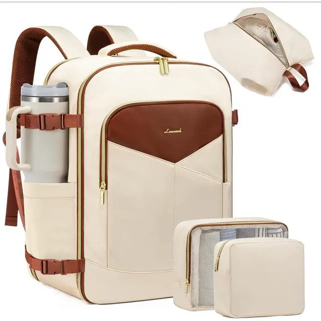 Main image of LOVEVOOK Travel Backpack for Women&Men,Personal Item Travel Bag with 3 Packing Cubes,TSA Carry on Backpack for Airplanes Fit 17inch Laptop,40L Waterproof Travel Essentials Airline Approved Luggage