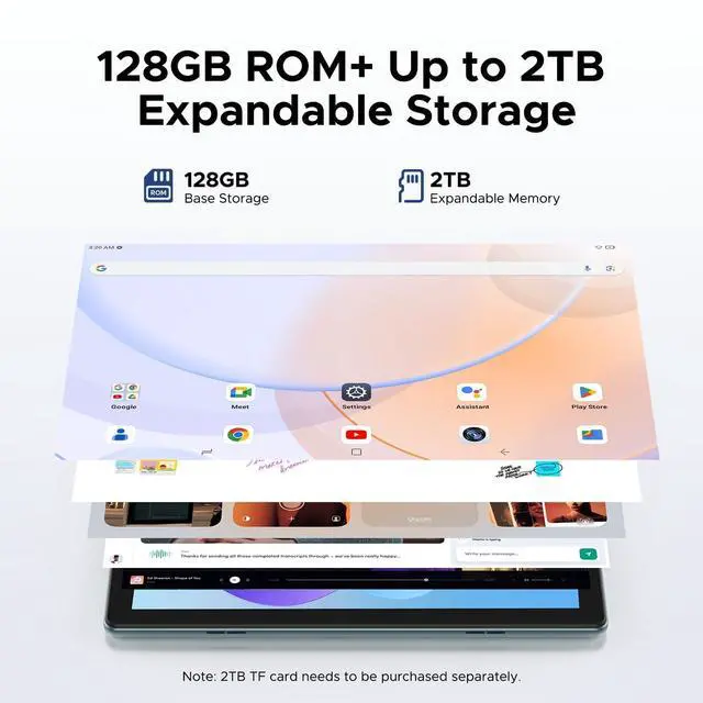 Alt view image 5 of 5 - DOOGEE U10 Android 15 Tablet2025 New,10 inch Tablet,16GB+128GB/2TB Expand, 2.0GHz Quad Core Gaming Tablets with 1280x800 IPS HD Touchscreen,WiFi 6/5060mAh/Dual Camera/BT 5.0/OTG/Widevine L1