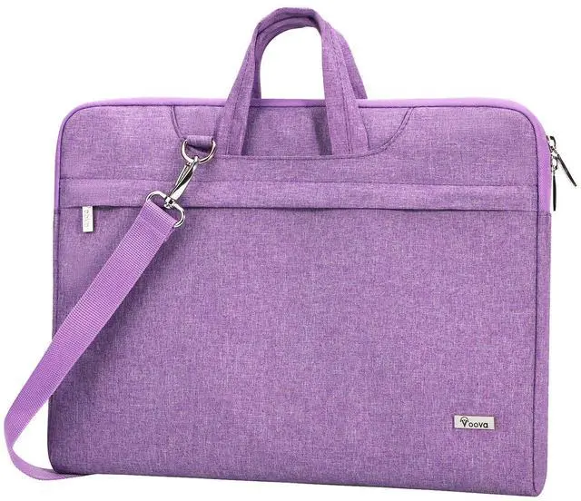 Main image of Voova Laptop Bag 17 17.3 Inch Water-resistant Laptop Sleeve Case with Shoulder Straps & Handle, Computer Case Cover Slim Briefcase Compatible with 17-18 Hp Dell Asus Acer, Lavender