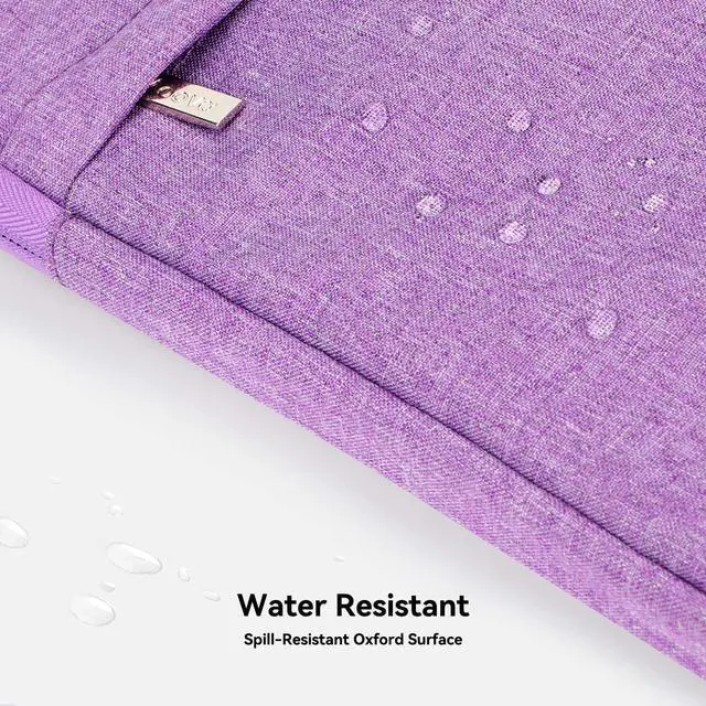 Alt view image 4 of 5 - Voova Laptop Bag 17 17.3 Inch Water-resistant Laptop Sleeve Case with Shoulder Straps & Handle, Computer Case Cover Slim Briefcase Compatible with 17-18 Hp Dell Asus Acer, Lavender