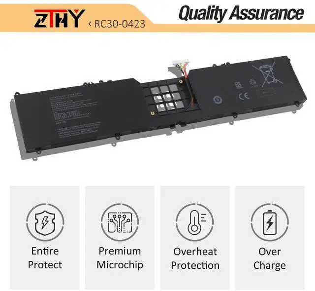 Alt view image 5 of 5 - RC30-0423 Laptop Battery Replacement for Razer Blade 17 Early 2022, Blade 17 RTX 3080 Ti, Blade Pro 17 RTX 3080 Series RZ09-0423 RZ09-0368 RZ09-0423PEF3 RZ09-0423PGD3-R3G1 RZ09-0423EGA3-R3G 15.4V 82Wh