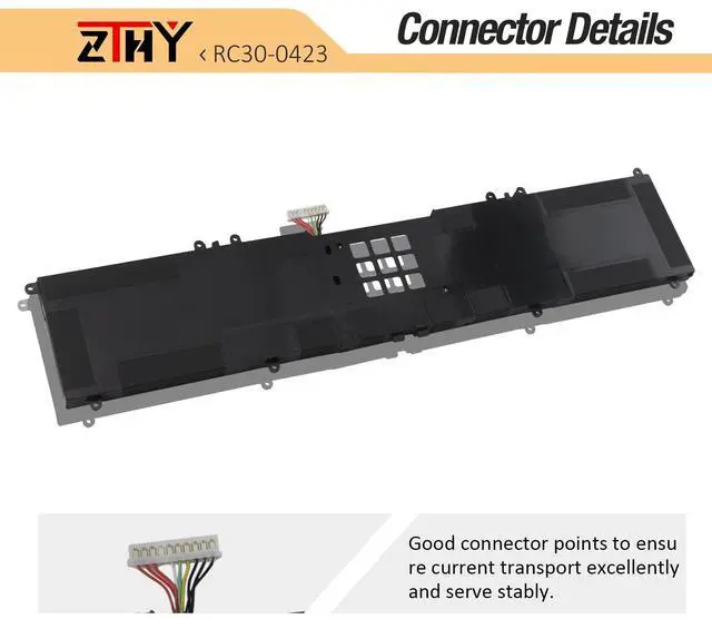 Alt view image 4 of 5 - RC30-0423 Laptop Battery Replacement for Razer Blade 17 Early 2022, Blade 17 RTX 3080 Ti, Blade Pro 17 RTX 3080 Series RZ09-0423 RZ09-0368 RZ09-0423PEF3 RZ09-0423PGD3-R3G1 RZ09-0423EGA3-R3G 15.4V 82Wh