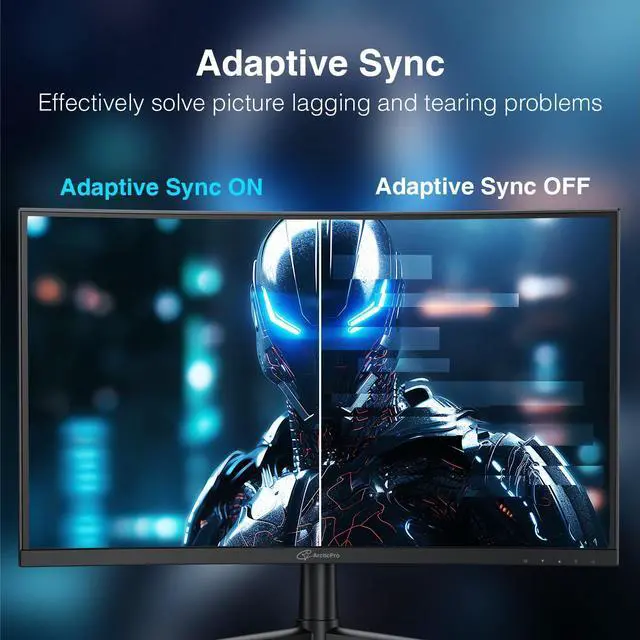 Alt view image 4 of 5 - ArcticPro 27inch 240Hz, Curved Gaming Monitor, FHD 1080p, VA Panel, 1ms Response Time Computer Monitor, Adaptive sync, 3-Sided Frameless, Ultra Slim, 99% sRGB, Bluelight Filter, HDMI & DP Ports,Black