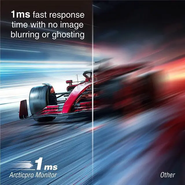 Alt view image 5 of 5 - ArcticPro 27inch 240Hz, Curved Gaming Monitor, FHD 1080p, VA Panel, 1ms Response Time Computer Monitor, Adaptive sync, 3-Sided Frameless, Ultra Slim, 99% sRGB, Bluelight Filter, HDMI & DP Ports,Black