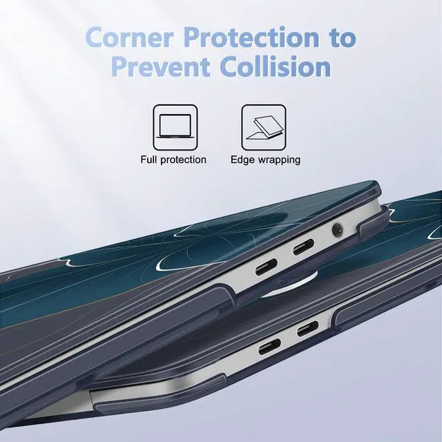 Alt view image 3 of 5 - May Chen for MacBook Pro 16 inch A2141 2020 2019 Release, Screen Protector & Keyboard Cover Plastic Soft-Touch Case for MacBook Pro 16-inch with Touch Bar & Touch ID - Golden Flowers