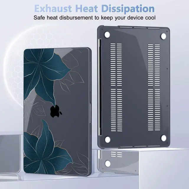 Alt view image 5 of 5 - May Chen for MacBook Pro 16 inch A2141 2020 2019 Release, Screen Protector & Keyboard Cover Plastic Soft-Touch Case for MacBook Pro 16-inch with Touch Bar & Touch ID - Golden Flowers