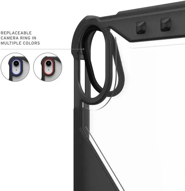 Alt view image 2 of 5 - URBAN ARMOR GEAR UAG Designed for iPad A16 Case 11" 11th Gen 2025, 10.9" 10th Gen 2022 (A3354 A3355) Plyo LT - Armor Shell Folio Cover with Adjustable Kickstand & Pencil Holder, Ice/Black