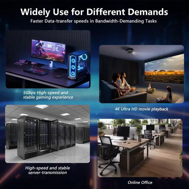 Alt view image 5 of 5 - GINTOOYUN 5Gb PCI Network Card 2.5Gbps/1Gbps/100Mbps PCI Ethernet Interface Adapter 100Mbps Express 3.18GT/s Ethernet Card Converted to Ethernet RJ45 LAN Port,Supports Windows/Linux