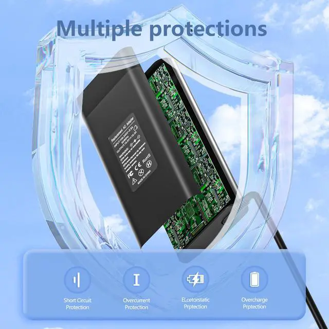 Alt view image 5 of 5 - 200W Laptop Charger for HP Victus Gaming 15 Charger 15.6 16 16.1 Omen Gaming 15 16 17 Zbook 17 G5 G6 G7 G8 G9 G10 Power Supply Cord