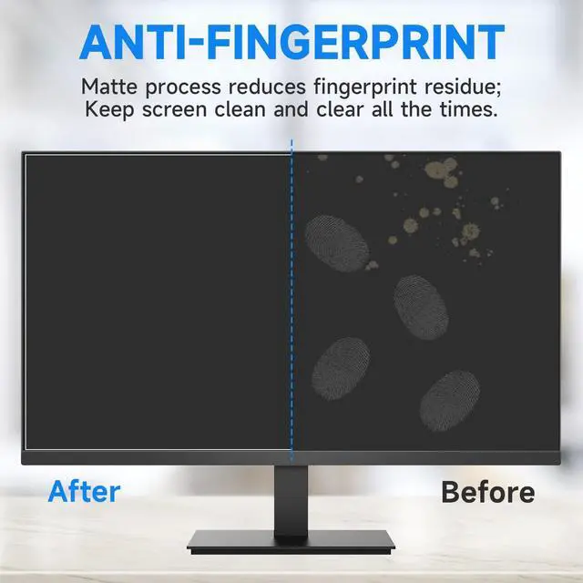 Alt view image 4 of 5 - 2 Pack 22 Inch 16:10 Display Anti Glare Screen Protector, Eye Protection Anti Scratch Matte Anti Glare Film for 22'' Computer Monitor