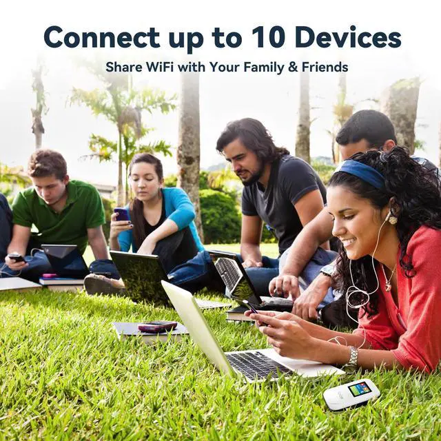 Alt view image 5 of 5 - Karbor 4G LTE WiFi Hotspot, Portable WiFi for Travel in 80+ Countries, No SIM Required, No Contract, Connect 10 Devices, Pocket Mobile Router for Traveler, 1GB Global Data (US/CA/MX/EU/Asia)