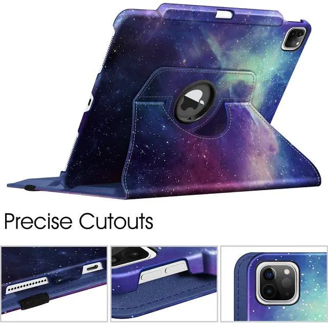 Alt view image 5 of 5 - Fintie Rotating Case for iPad Pro 12.9-inch 6th Generation 2022-360 Degree Swiveling Protective Cover with Pencil Holder, Auto Sleep/Wake, Also Fit iPad Pro 12.9" 5th/4th/3rd Gen, Galaxy
