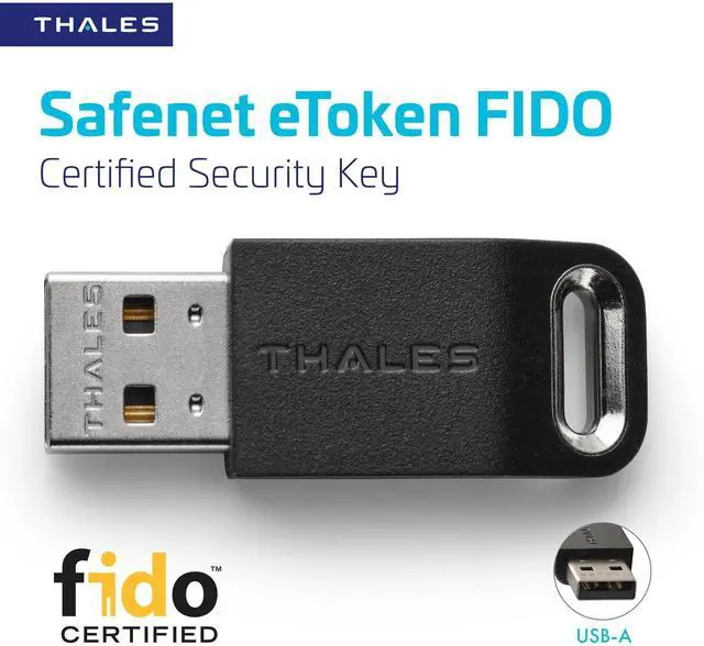 Alt view image 2 of 5 - Thales - SafeNet eToken FIDO - FIDO2 Certified Security Key - Passwordless Phishing-Resistant Authentication for Web Apps, Devices & Desktops - USB-A, Pack of 10