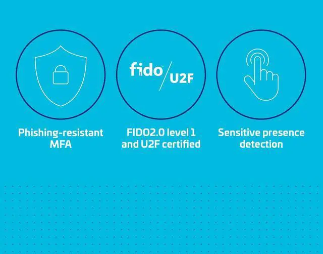 Alt view image 3 of 5 - Thales - SafeNet eToken FIDO - FIDO2 Certified Security Key - Passwordless Phishing-Resistant Authentication for Web Apps, Devices & Desktops - USB-A, Pack of 10