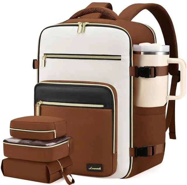 Main image of LOVEVOOK Travel Backpack For Women,50L Carry On Backpack Flight Approved,TSA Personal Item Travel Bag Fits 18 Inch Laptop,Business Weekender Overnight Daypack with Toiletry Bag and Cubes