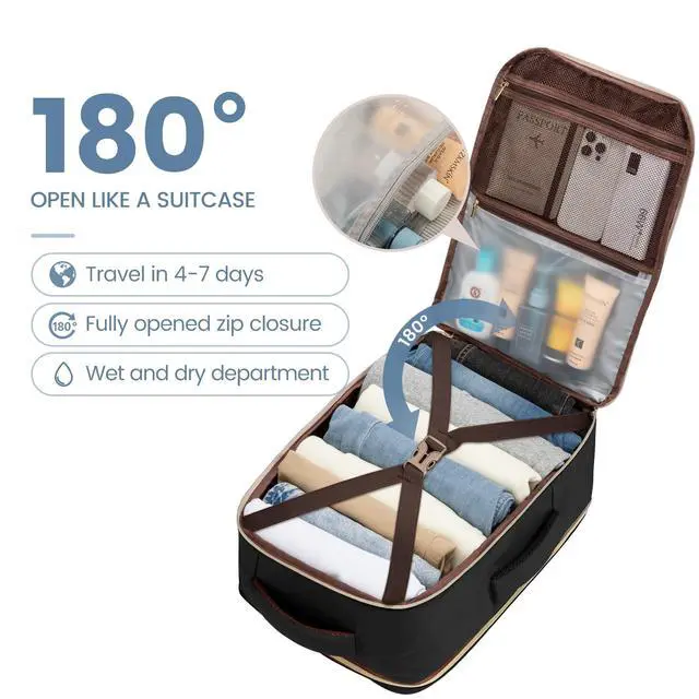 Alt view image 4 of 5 - LOVEVOOK Travel Backpack For Women,50L Carry On Backpack Flight Approved,TSA Personal Item Travel Bag Fits 18 Inch Laptop,Business Weekender Overnight Daypack with Toiletry Bag and Cubes