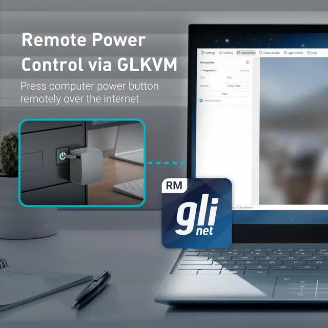 Alt view image 3 of 5 - Fingerbot - Remote PC Power Control, Comet (GL-RM1) Compatible, Simple Setup, Adapted KVM Switches