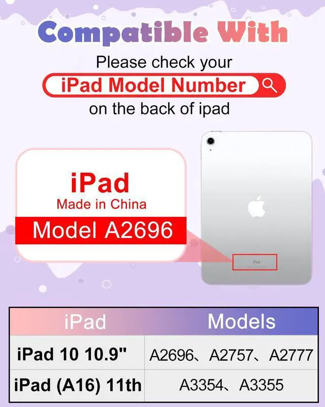 Alt view image 2 of 5 - Wazzasoft for iPad A16 Case/10th Generation Case - Soft Silicone Tablet Cover for iPad 11th 11 Inch/10th 10.9 Inch Girls Women 3D Cartoon Cute Black Cat Kitten with Rotating Stand & Strap