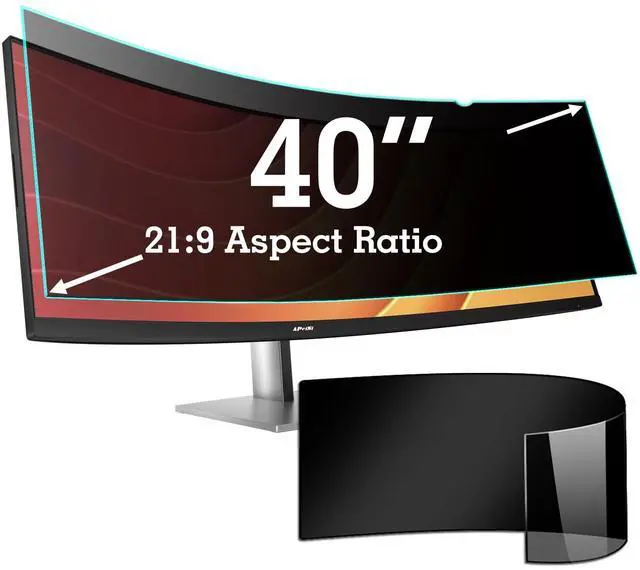 Main image of 40 Inch Privacy Screen Filter for 21:9 Curved Ultrawide Monitor | Privacy Shield | Anti Glare | Anti-Blue Light | Eye Protection | Anti Spy | Computer Security Private Filter Protector