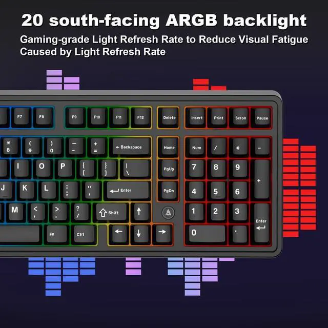 Alt view image 5 of 5 - Ajazz AK980MAX Wired Magnetic Axis Mechanical Keyboard, 98% Hot-Swappable Custom Keyboard with RGB Backlighting, Pre-Lubricated Switches, ABS Keycaps, Suitable for MAC/Win/Visa/PC