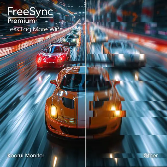 Alt view image 4 of 5 - KOORUI Monitor, 27" WQHD IPS Gaming Monitor, 170Hz, 1ms, HDR10, Compatibility G-Sync and FreeSync, Tilt Pivot Swivel Vertical Height Adjustable2 HDMI 2.0 & 1 DisplayPor 1.4, GN07