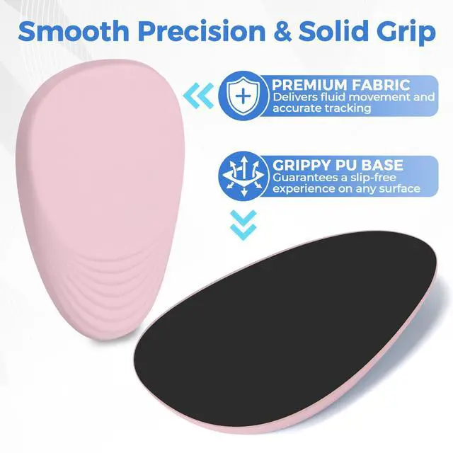 Alt view image 4 of 5 - ORIENWEEDA Ergonomic Mouse Pad with Wrist Support, Comfortable Entire Memory Foam, Wrist Pain Relief and Anti-Slip PU Base, Mousepad for Various Computers, Laptop PC (12x8x1.2inch, Pink)