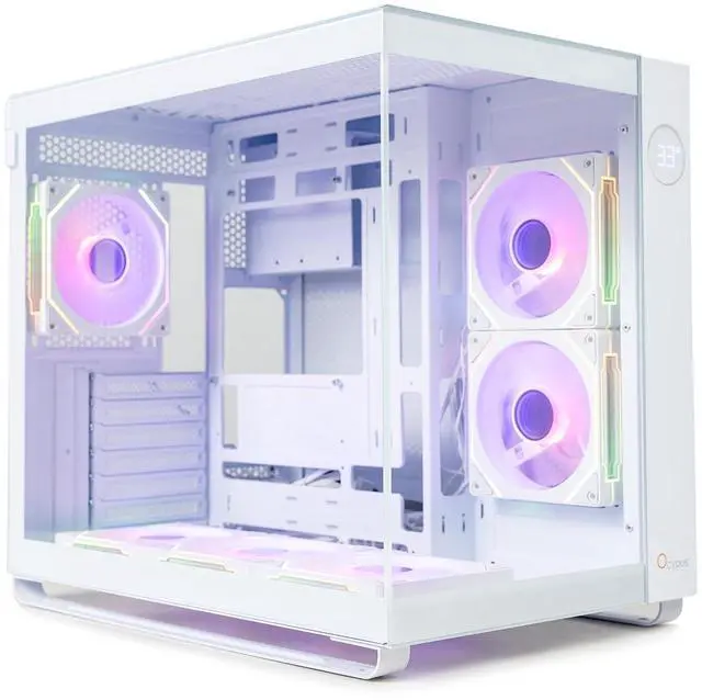 Main image of Iota C70 WH Mid-Tower Computer PC Gaming Case,Pre-Installed 6 ARGB Fans with Fan Hub,Real-Time Temp Digital Display,Large Capacity,Panoramic View,Quick-Release,Heavy Process,Type-C 3.1*1,USB 3.0*2