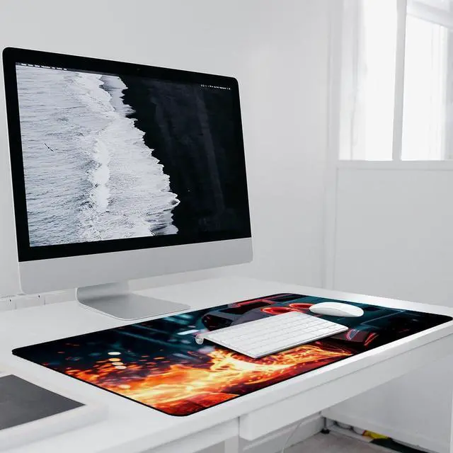 Alt view image 5 of 5 - FeoYoed JDM Car R34 Large Gaming Mouse Pad Non-Slip Rubber Base Desk Mat Computer Accessories for Office & Gaming Setups 40x90cm