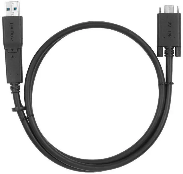 Main image of Targus USB-C Male to USB-C Male Cable with Screw and USB-A Tether, 1M Length for Secure and Reliable Connectivity, Compact Design for Travel (ACC1133GLX)