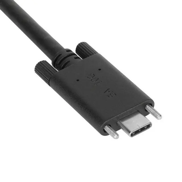 Alt view image 3 of 5 - Targus USB-C Male to USB-C Male Cable with Screw and USB-A Tether, 1M Length for Secure and Reliable Connectivity, Compact Design for Travel (ACC1133GLX)