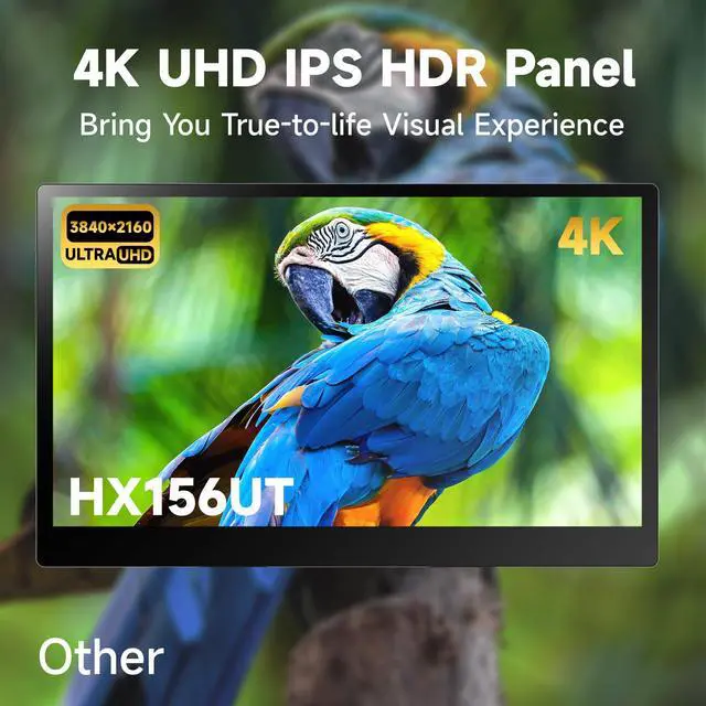 Alt view image 4 of 5 - TANXJIA Pro 15.6 4K OLED Portable Monitor Touchscreen with Exclusive Touch OSD Menu,10-bit 100% AdobeRGB,AES Stylus,Metal Rotating Stand & Smart Cover for Photography,Video Editing,Graphic Design