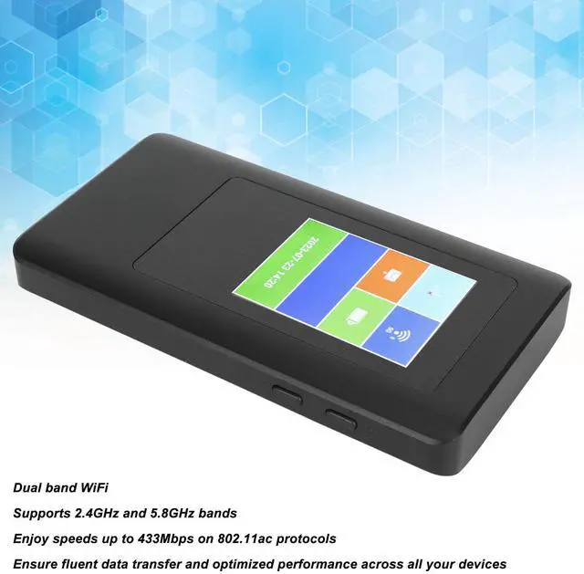 Alt view image 3 of 5 - Portable 5G Router for Travel, Dual Band Hotspot Device with SIM Card Slot, Up to 16 Users to Connect, LPDDR4X 2GB EMMC 16GB ROM, Global Frequency Bands, Home