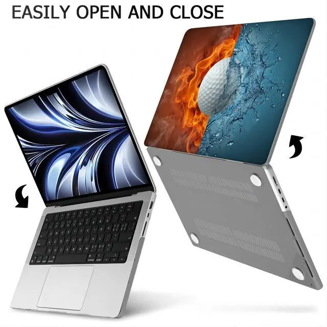 Alt view image 4 of 5 - Plastic Hard Shell Case Compatible with MacBook Pro 13 inch Case 2022-2017 A2338 M2/M1 A2289 A2251 A2159 A1989 A1706 A1708 (Golf)