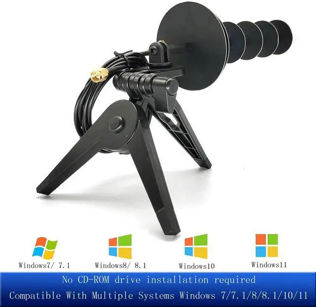 Alt view image 2 of 5 - 12dBi 2.4G WiFi Antenna Directional Signal Amplifier Laptop Desktop Computer USB Dongle Wireless PCIE Network Card Adapter