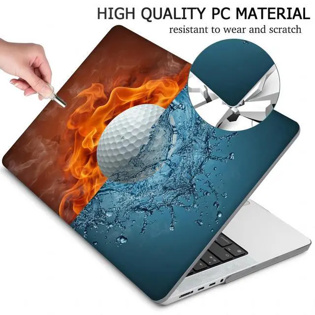 Alt view image 3 of 5 - Plastic Hard Shell Case Compatible with MacBook Pro 13 inch Case 2022-2017 A2338 M2/M1 A2289 A2251 A2159 A1989 A1706 A1708 (Golf)