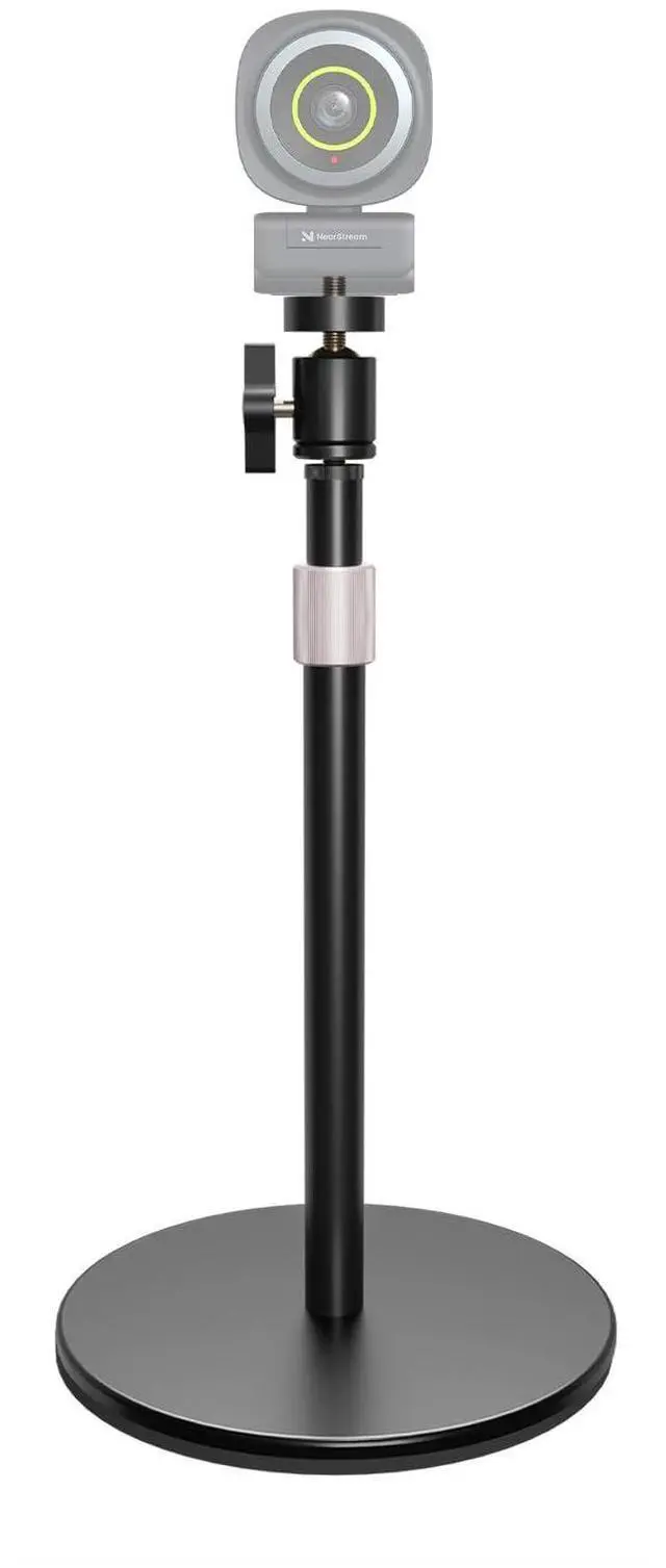 Main image of NearStream Webcam Stand for Desk with Round Weighted Base, Aluminum Desktop Stand with 360° Ballhead,10.2-17 Adjustable Height, Mount for Webcam/Mic/Light with 1/4" Thread, Max Load 3LB (AW-CZS-01)